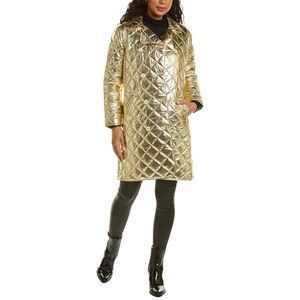 Frances Valentine Gold Quilted Puffer Coat